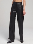 Женские кожаные брюки, штаны широкие
